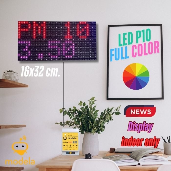 จอLED P10 Full Color ขนาด 32x16 ซม. สำหรับติดตั้งในร่ม