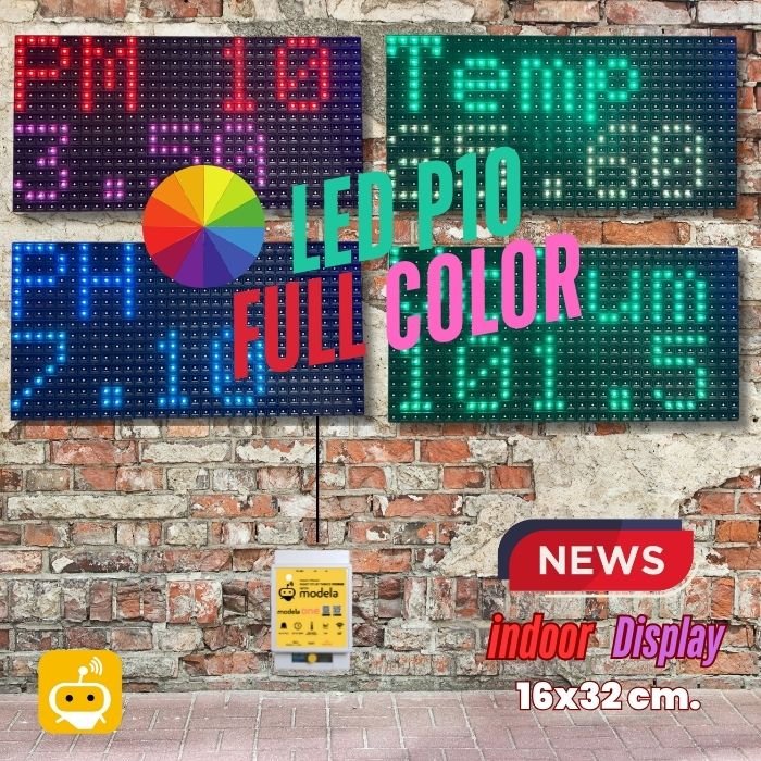 จอLED P10 Full Color ขนาด 32x16 ซม. สำหรับติดตั้งในร่ม