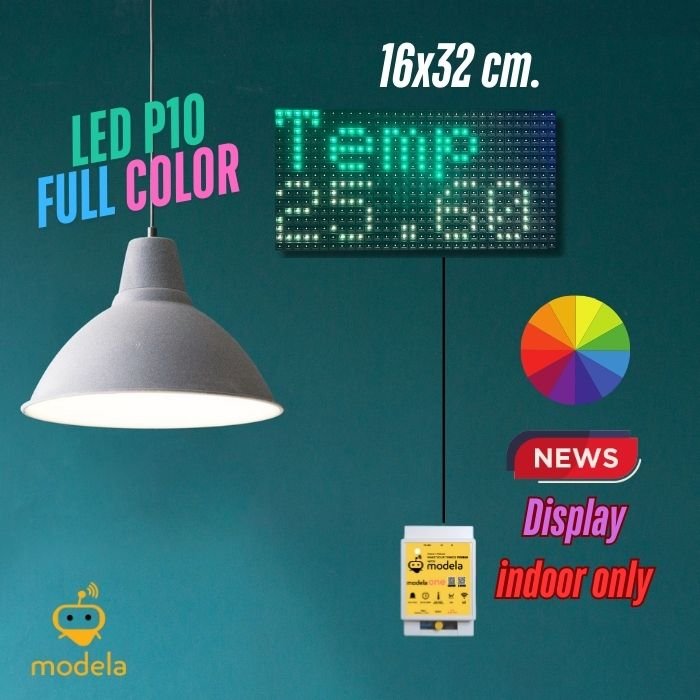 จอLED P10 Full Color ขนาด 32x16 ซม. สำหรับติดตั้งในร่ม