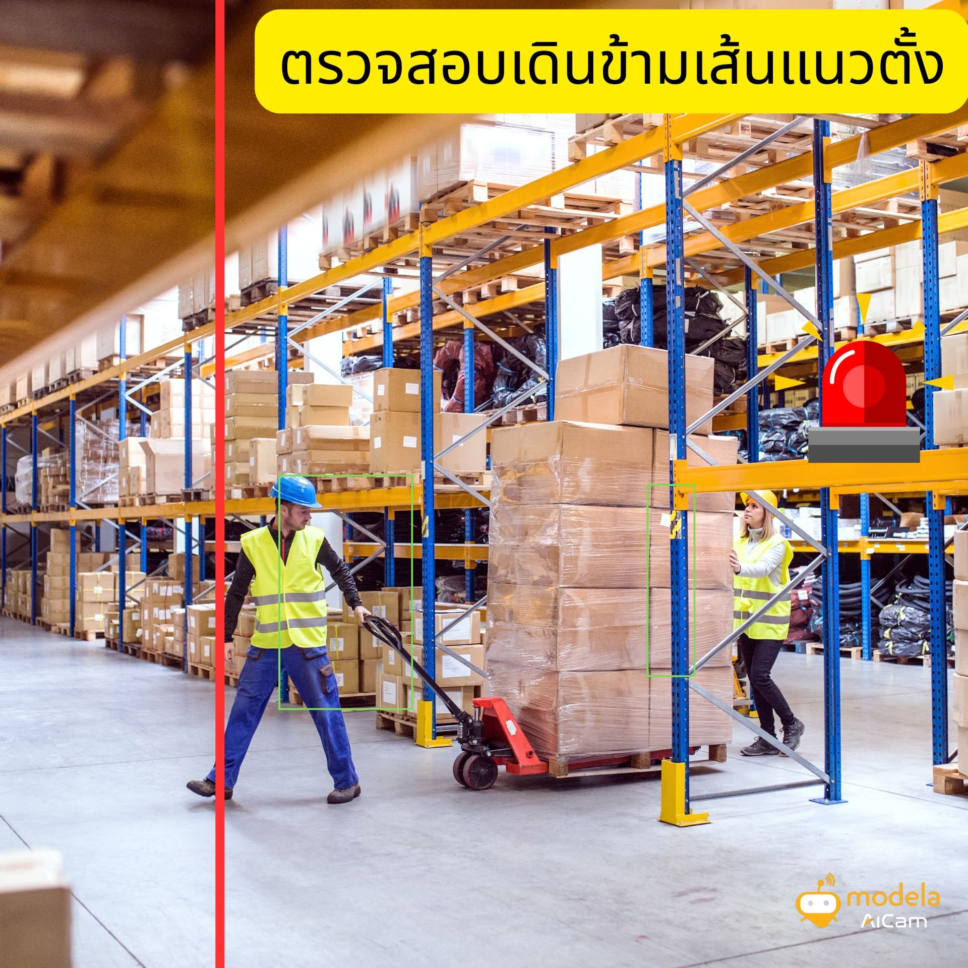 กล้อง Modela AI Cam สำหรับตรวจสอบคนและนับคนเข้าออก คนเข้าพื้นที่