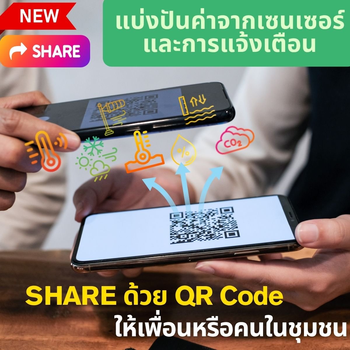 เครื่องวัดฝุ่น PM2.5 รุ่น Hybrid Offline/Online LED Display