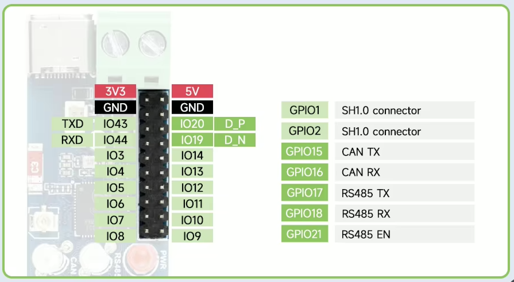 Waveshare Industrial ESP32-S3 Control Board RS485/CAN  Communication Interfaces Output 1 Channel 